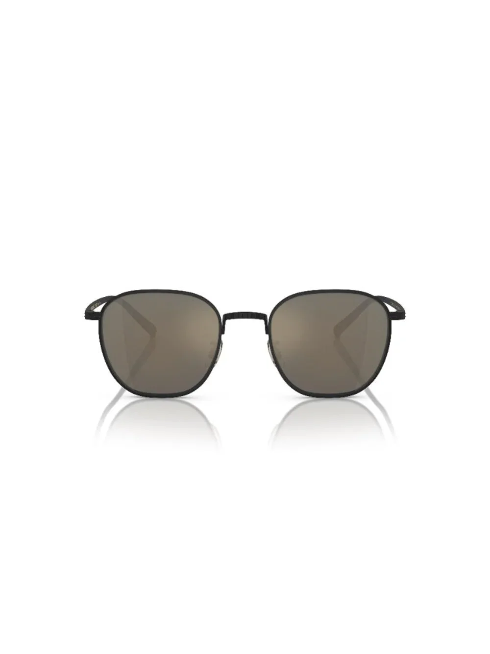 New Oliver Peoples Unisex Sunglasses Black Square Grey Lens Titanium Frame RYNN